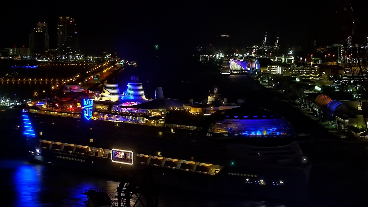 Cruise Ship Timelapse | Port Miami | Arrivals & Departures - 12-28-2024