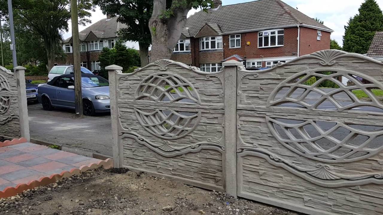 Decorative concrete fence panels 3D1 double sided