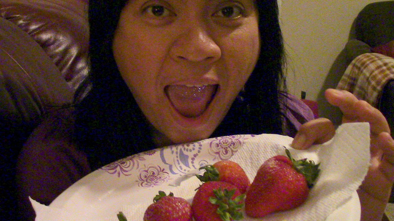 ASMR Eating Strawberries with  BF Michael Soothing ASMR in USA