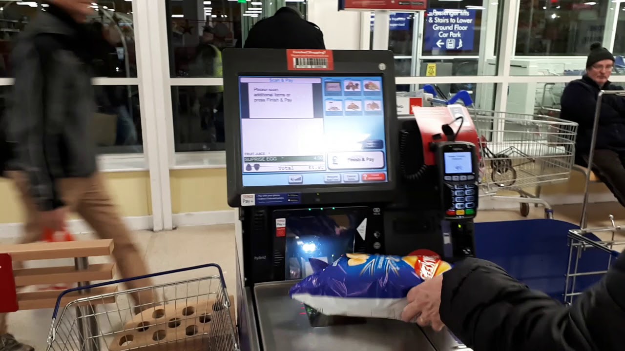 me at the self service checkout.? At tesco