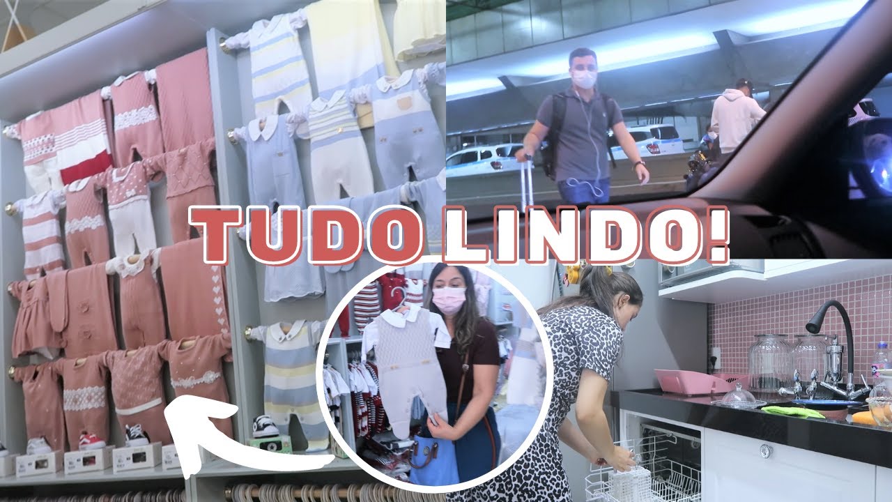 FUI NUMA LOJA DE BEB&Ecirc; COM A MINHA M&Atilde;E, ROTINA DO DIA E BUSQUEI O MARIDO NO AEROPORTO