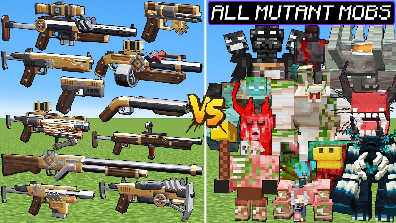 What TaCZ Create Armorer Gun Can Defeat The Most All Mutants Mobs in Minecraft?