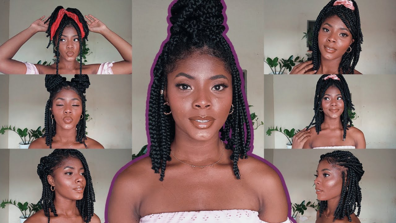 7 penteados fáceis para tranças curtas/channel ✨