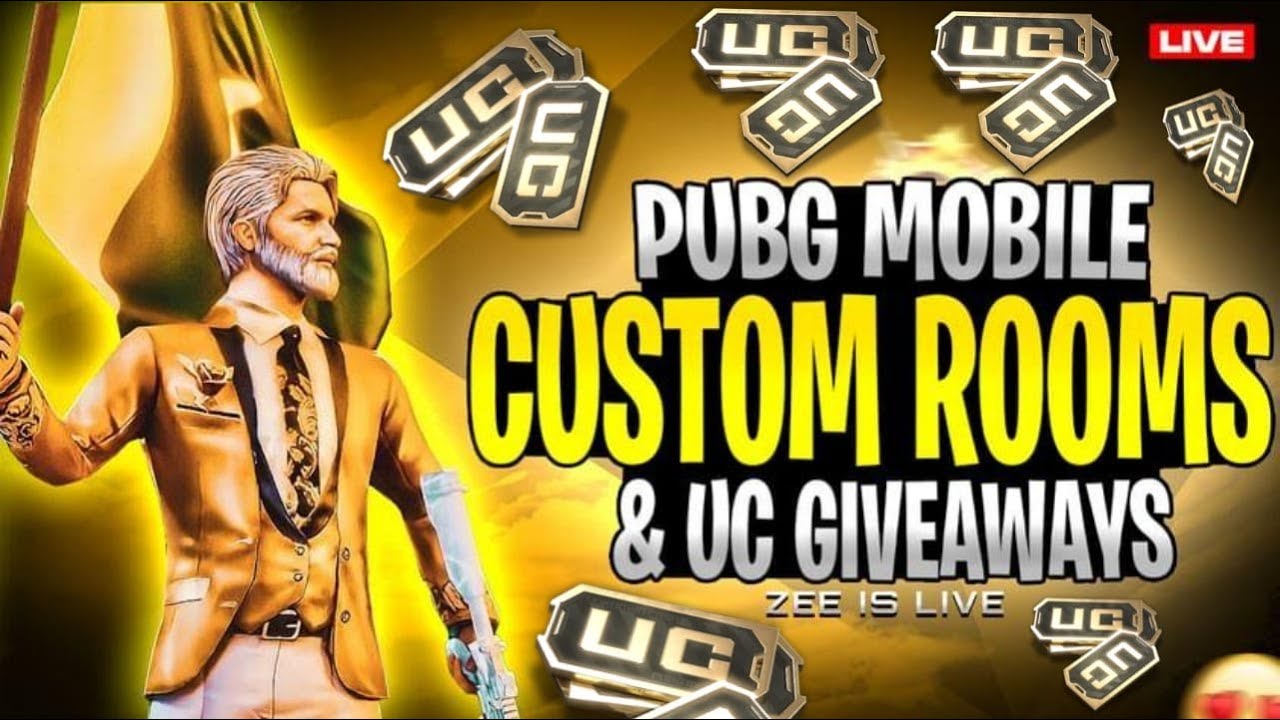 pubg live custom rooms UC&RP Giveaway 🎁  | Join & Win Now! #zeeislive#pubgmobile#customrooms#ucroom