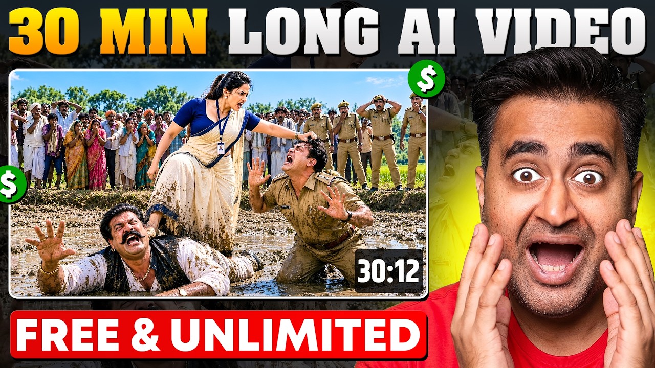 Create 30+ Min Long AI Videos for FREE 🤯 (100% Monetized)