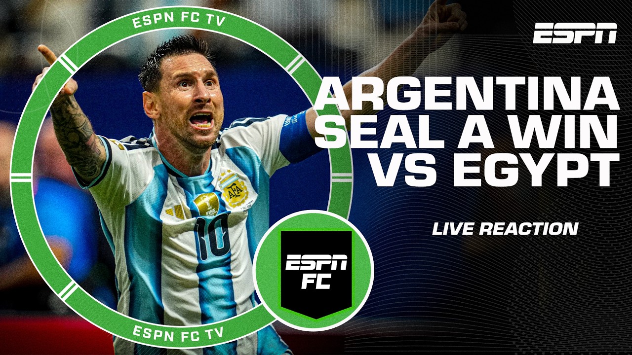 Argentina Defeat Egypt in the Round of 16 | LIVE Reaction | ESPN FC