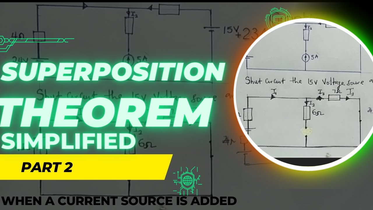How to find branch currents using Superposition theorem |EEC|. Part 2