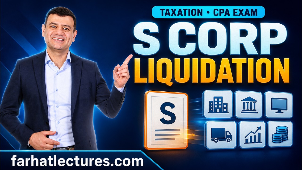 🧬 Ликвидация S-корпорации — Экзамен CPA (TCP) | Курс по налогообложению