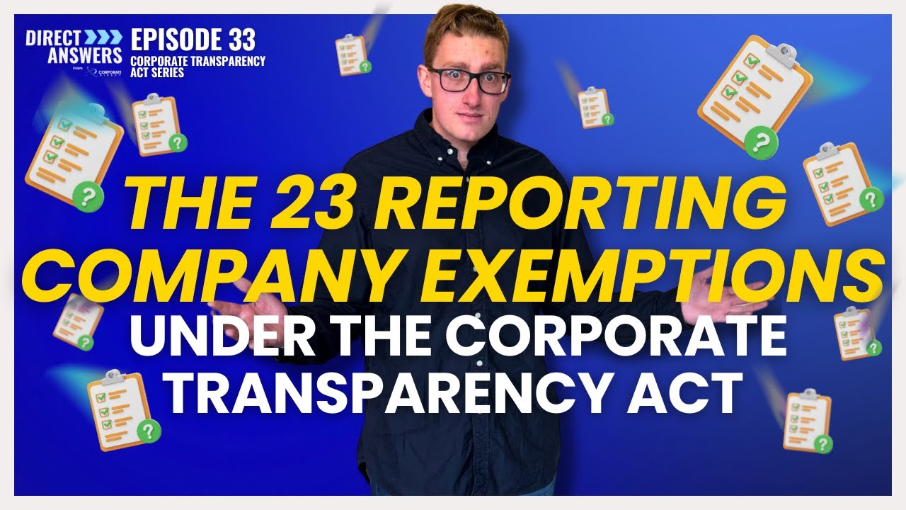 The 23 Reporting Company Exemptions Under The Corporate Transparency Act