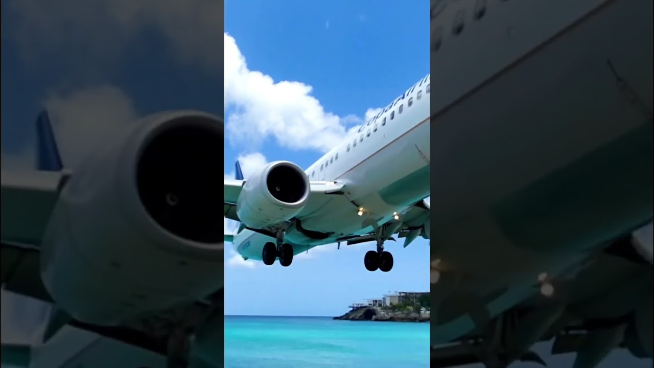 CRAZY Low Landing Over World Famous Maho Beach! Crazy Copa At Saint Martin (SXM)! #Shorts