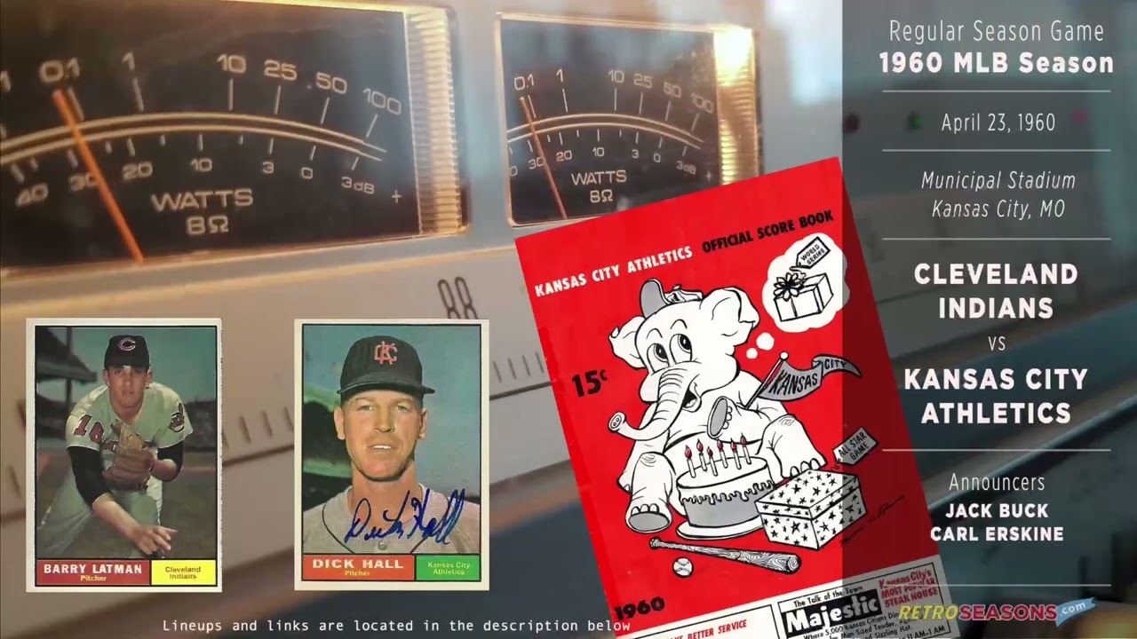 1960-Apr-23 - CLE/KCA - Cleveland Indians vs Kansas City Athletics - Baseball TV Audio Broadcast