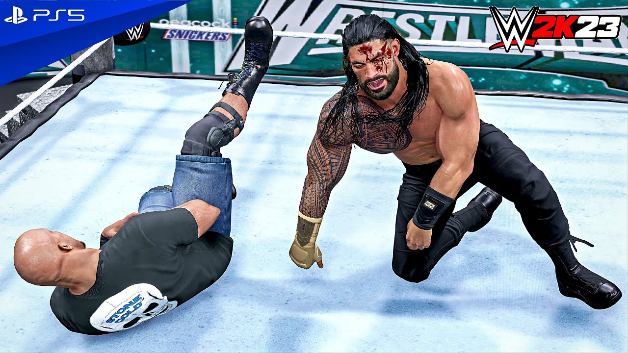 WWE 2K23 - Stone Cold vs. Roman Reigns - WrestleMania Main Event Match | PS5™ [4K60]