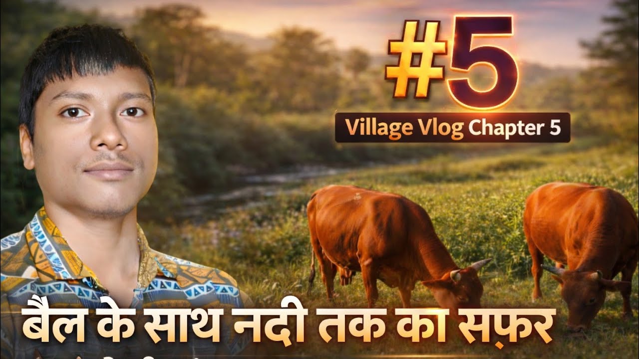 बैल के साथ नदी तक का सफर 😲 देसी गांव का सुकून | Village Vlog Chapter 5
