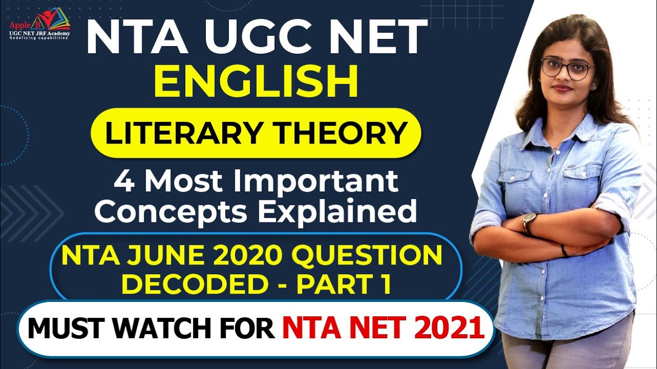 LITERARY THEORY | CONCEPTS | NTA 2020 QUESTION DECODED PART 1 | NTA UGC NET ENGLISH |APPLE B ACADEMY