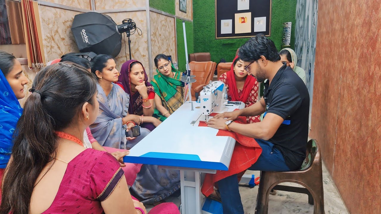 गले में दोनों साइड डोरी पाइपिंग कैसे लगे, ऑफलाइन क्लास