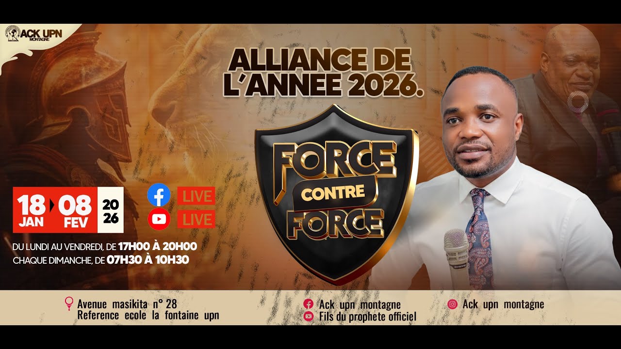 BIENVENUE A NOTRE CULTE LUNDI LE 2 FEVRIER 2026  AVEC LE PASTEUR BEN MUKUNA