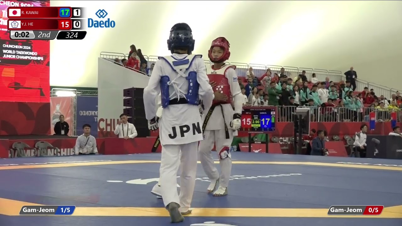 324 Round of 16 Men  45kg JPN R  KAWAI TPE Y J  HE