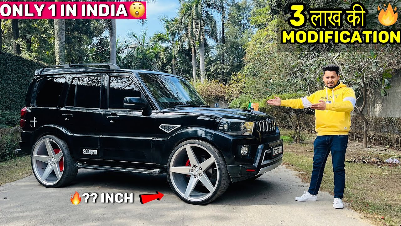 Scorpio S11 तो प्यार है ❤️Black Scorpio Modified 22innch Alloy Wheels Loud Music system