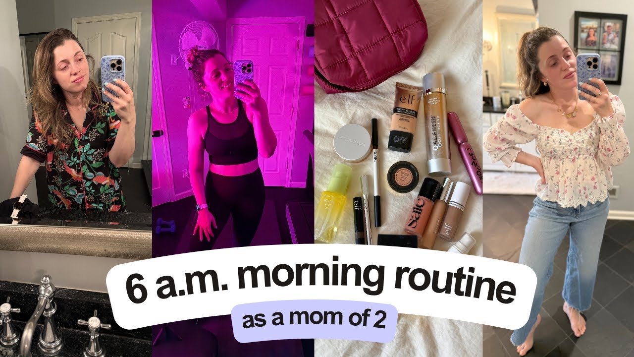 6 a.m. *realistic* Morning Routine (mom of 2) 🤗 What school mornings actually look like