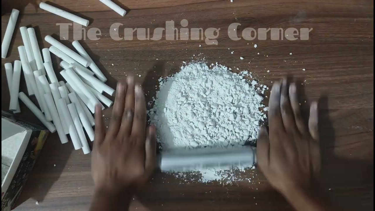 Crushing The Big Box Of Kores White Chalk | Part - 2 | Chalk Crushing ASMR | The Crushing Corner