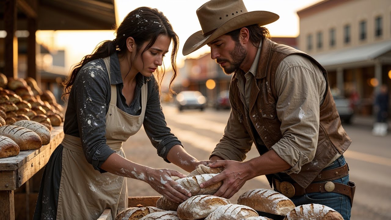 Widow Sold Bread At The Market In Tears, A Cowboy Bought Every Loaf And Offered His Heart Too