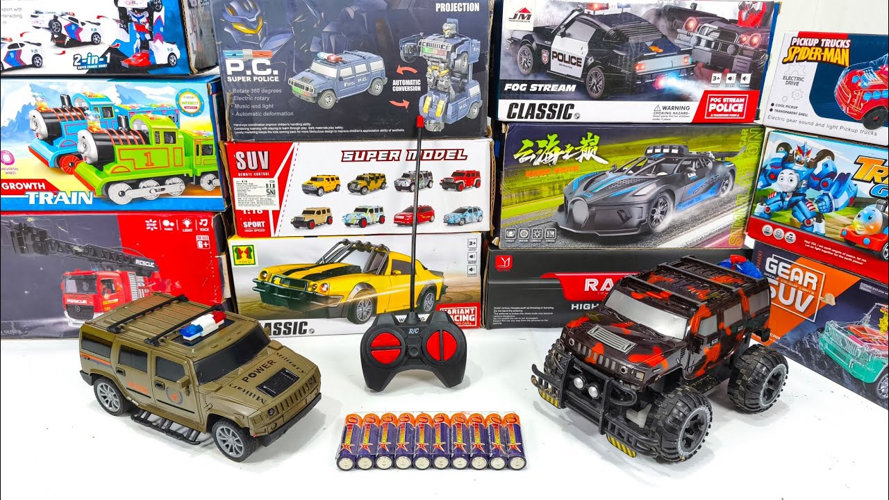 Unboxing Rc Police SUV Car, Rc Fire Rescue Truck, Racing Car classic, Pick Up Car