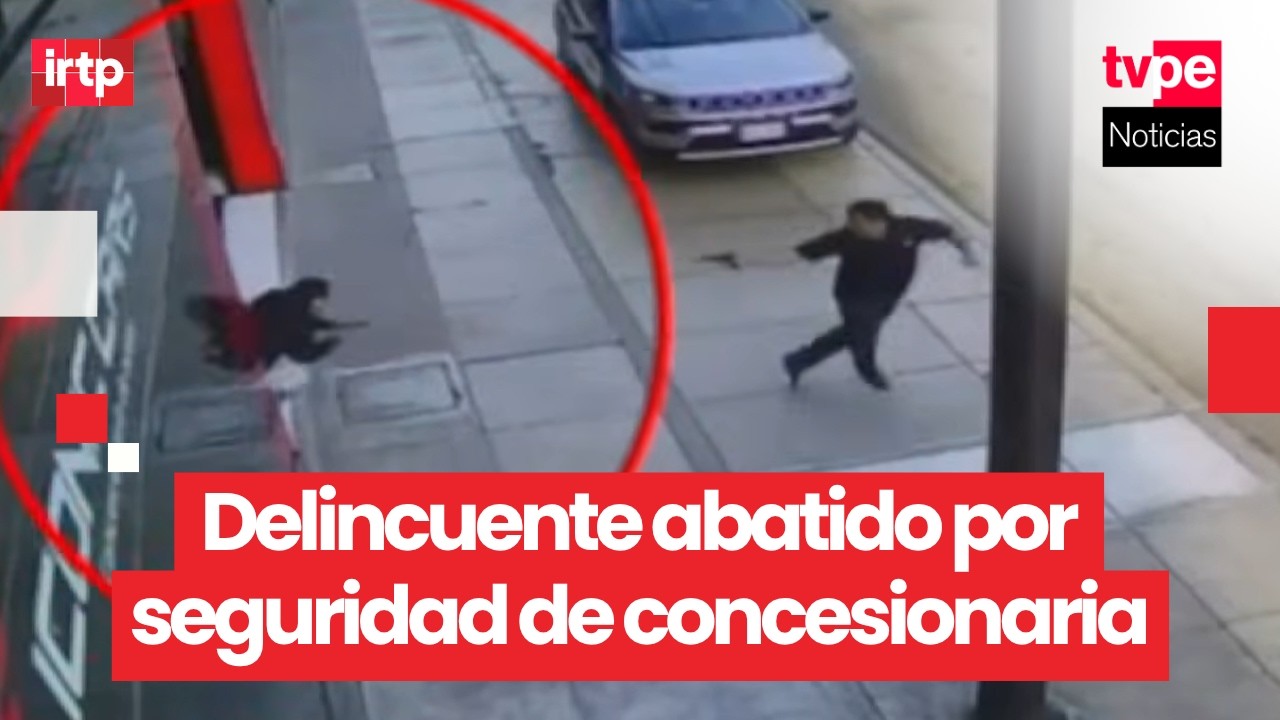 San Borja: personal de seguridad de concesionaria de autos abate a delincuente