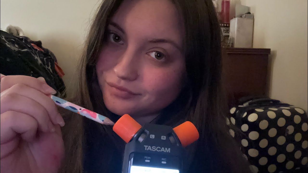 Try NOT to Tingle ~ Tascam ASMR, fizzy lotion, glue stick lids, pitch changing, long nails + more