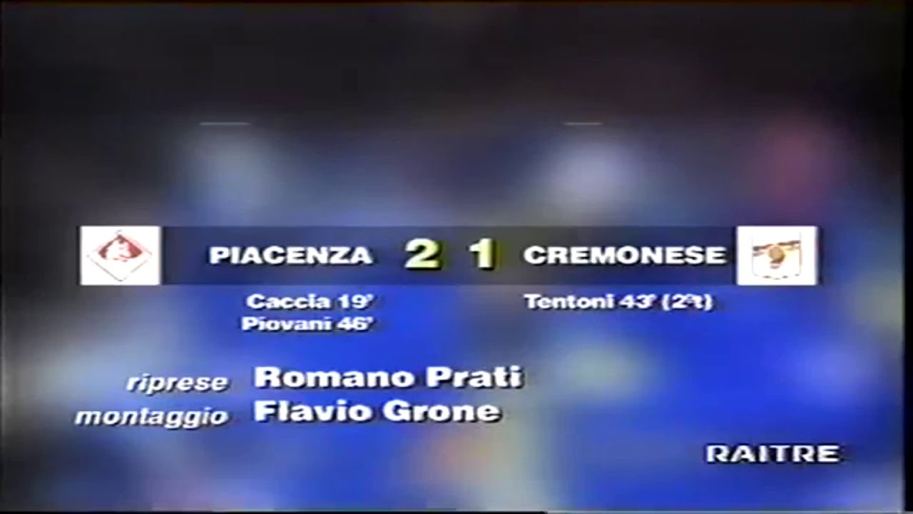 SERIE A 1995/1996: PIACENZA - CREMONESE 2-1
