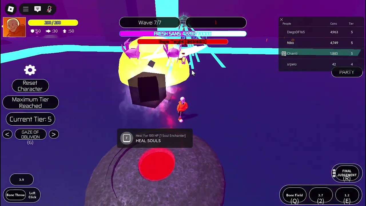 Undertale soul ops 2: Fresh sans soloed with US papyrus