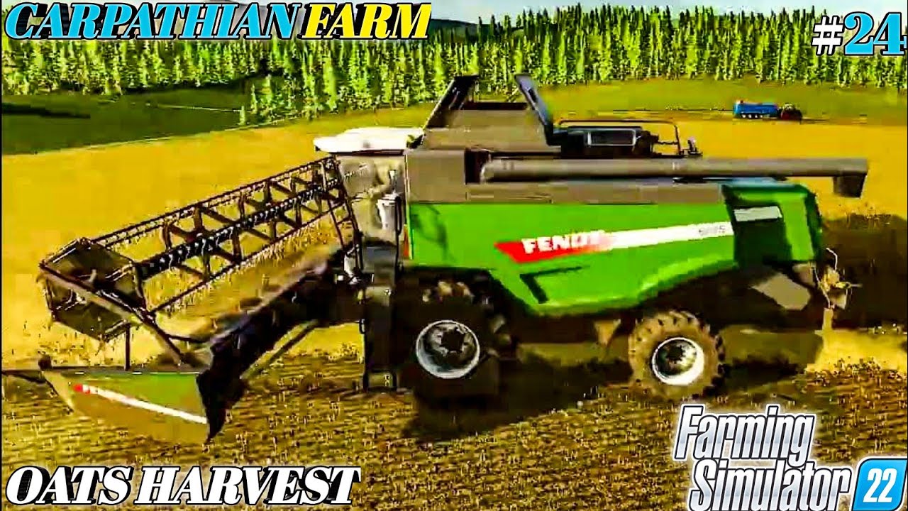FS22 Oats Harvesting And Plowing Filed | Carapathin Farm Ep#24