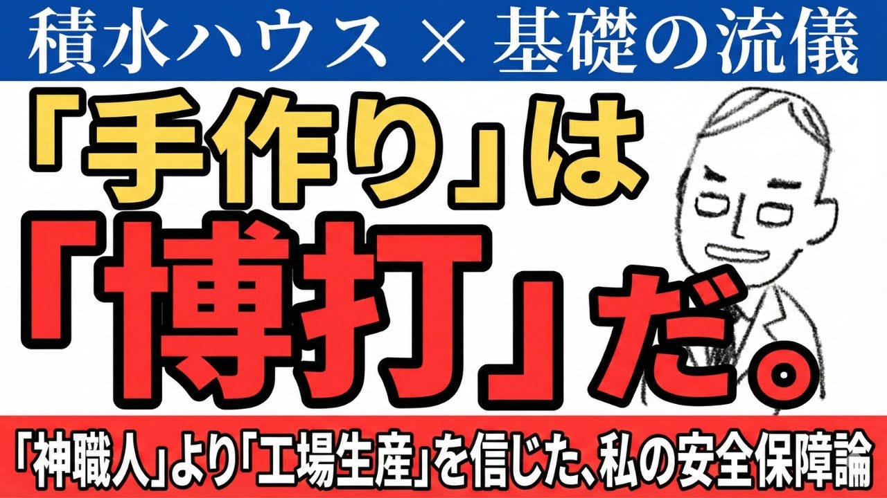 ♯11　【積水ハウス】基礎工事に「手作りの温かみ」はいらない。「職人ガチャ」を回避し、鉄筋を工場生産（ユニット）にした理由。