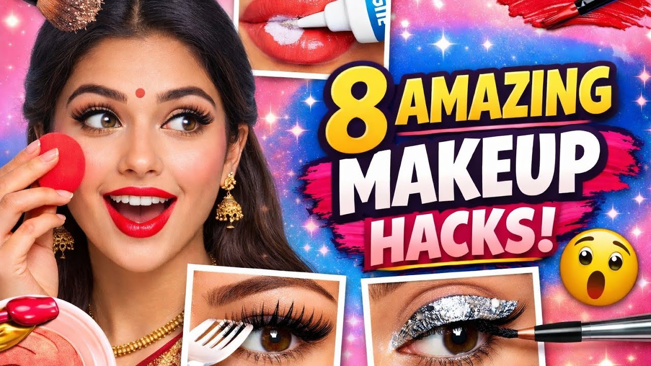 5 min Makeup Hacks l New makeup Hack ❤️ l 8 amazing makeup Hacks l beauty essentials l try this ❣️