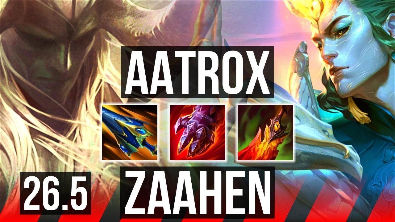 AATROX vs ZAAHEN (TOP) | Good KDA: 10/1/10, 44K damage | EUW Master | 26.5