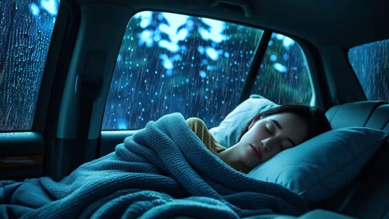 Chuva Suave no Carro com Sons Relaxantes para Sono Profundo