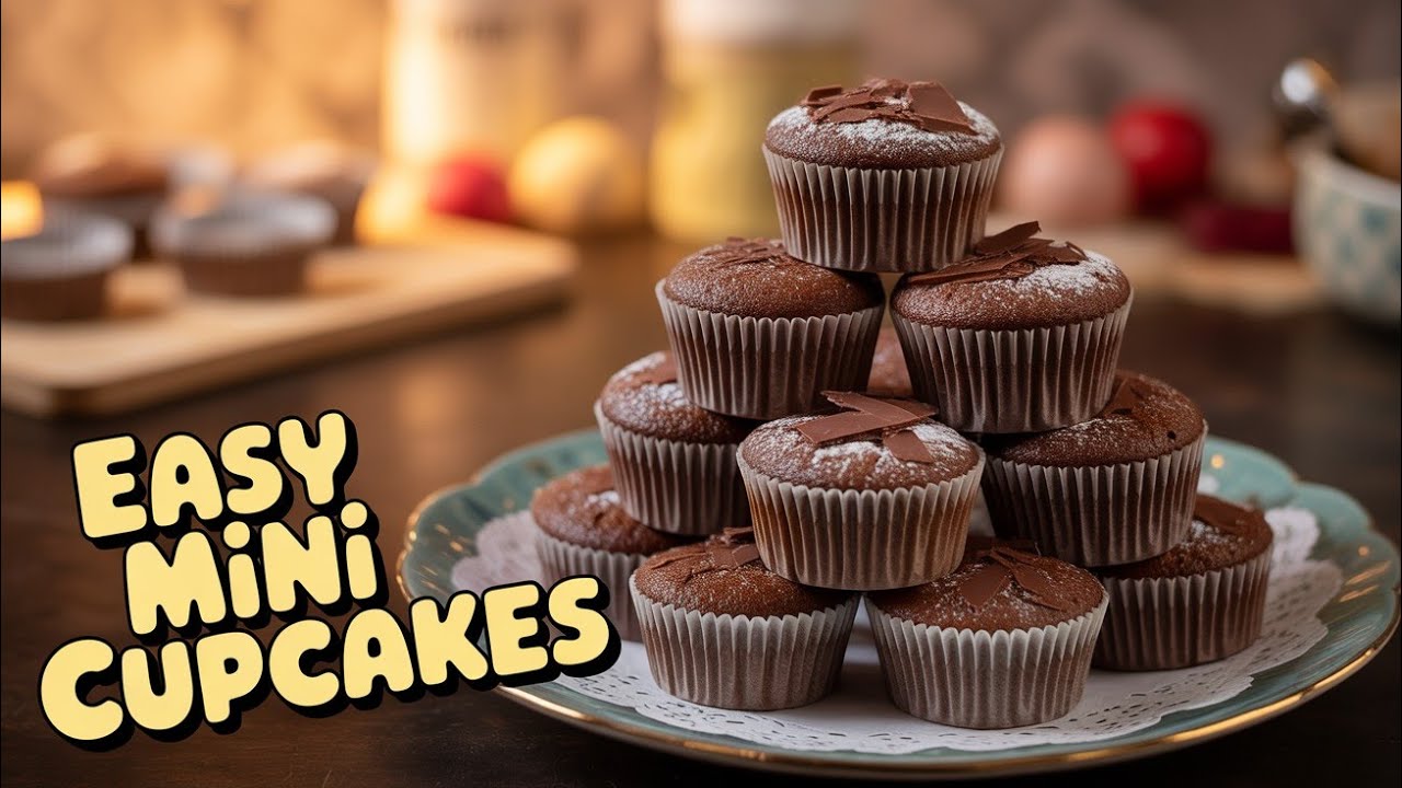 How to make the perfect Mini Chocolate cupcakes with Chocolate chip. 