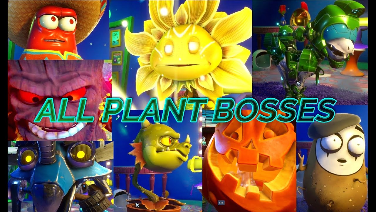 Plants vs Zombies Garden Warfare 2 All Plant Bosses Gameplay | Pflanzen gegen Zombies GW2 +Mod Link!