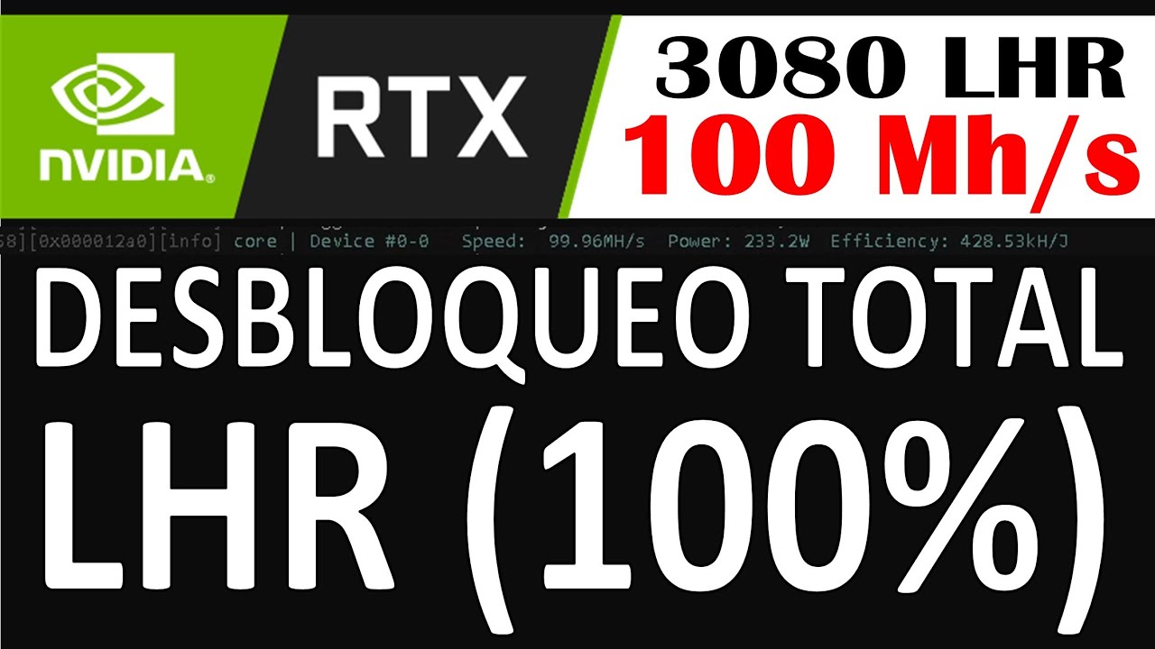 RTX 3080 LHR 100 Mhs DESBLOQUEO TOTAL LHR