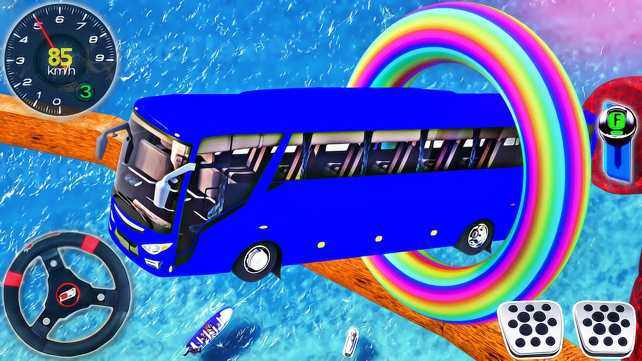 Impossible Bus Stunt 3D Driving - Mega Ramp Bus Racing Driving Simulator - Android GamePlay