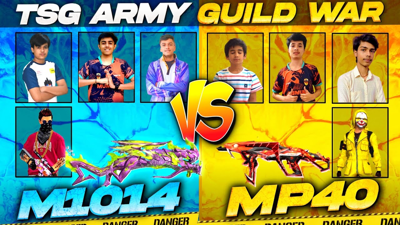 Tsg Army Guild War || All Tsg Members Fight For Their Glory || M1014 Vs MP40 - Garena Free Fire