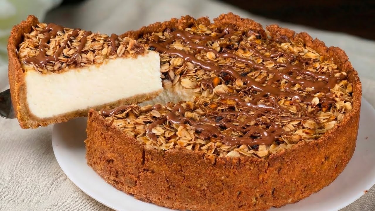 Haferflocken, Hüttenkäse und Orangen! Kein Zucker! Der gesündeste Haferflocken Kuchen!