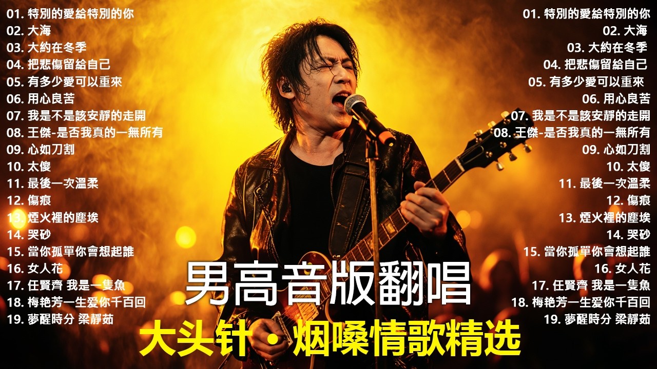 《特別的愛給特別的你》+《大海》+《大約在冬季》+《把悲傷留給自己》+ 《有多少愛可以重來》+ 《用心良苦》 大头针 男高音版翻唱 【大头针 · 烟嗓情歌精选】#中文经典老歌