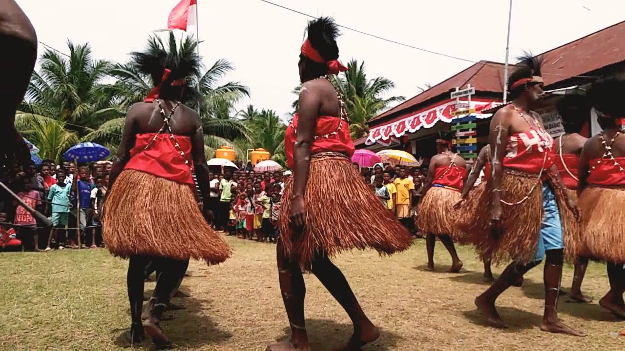 Tarian seka dari suku kamoro timika papua
