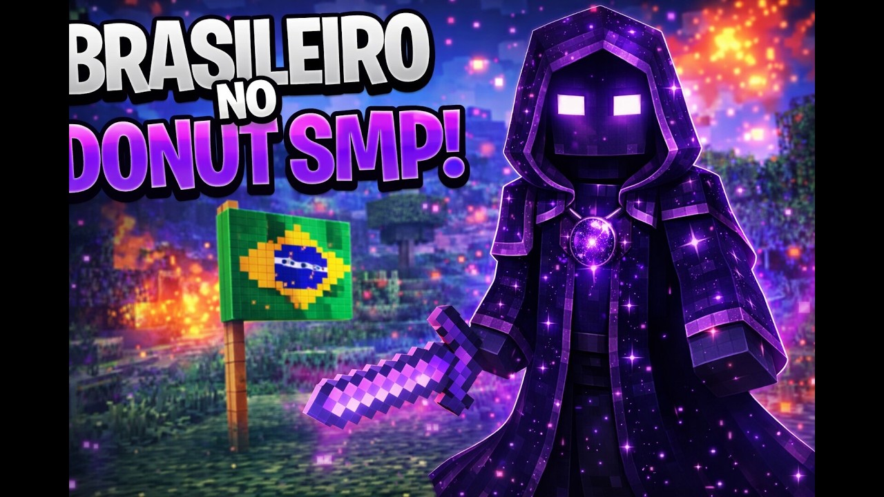 Um brasileiro sobrevivendo no Donut SMP 🍩 | vendendo madeira e evoluindo a farm