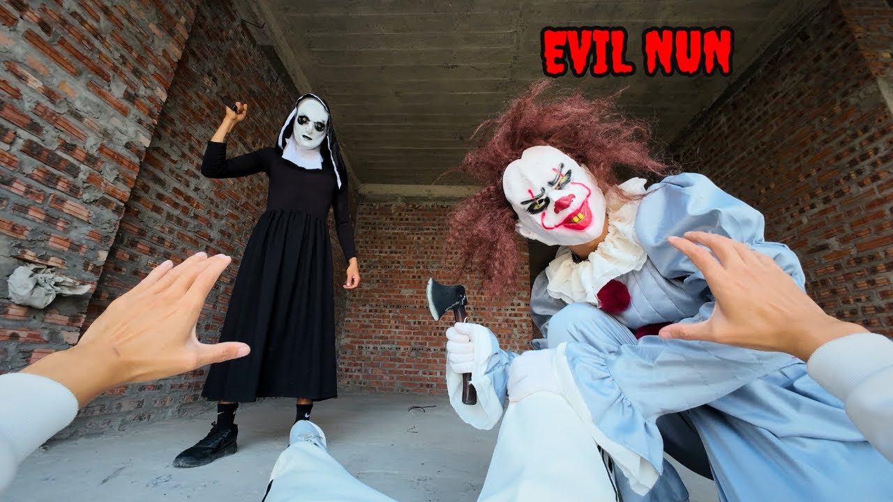 Evil Nun Vs Serbian Dancing Lady | Horror Parkour POV | The Escape Run