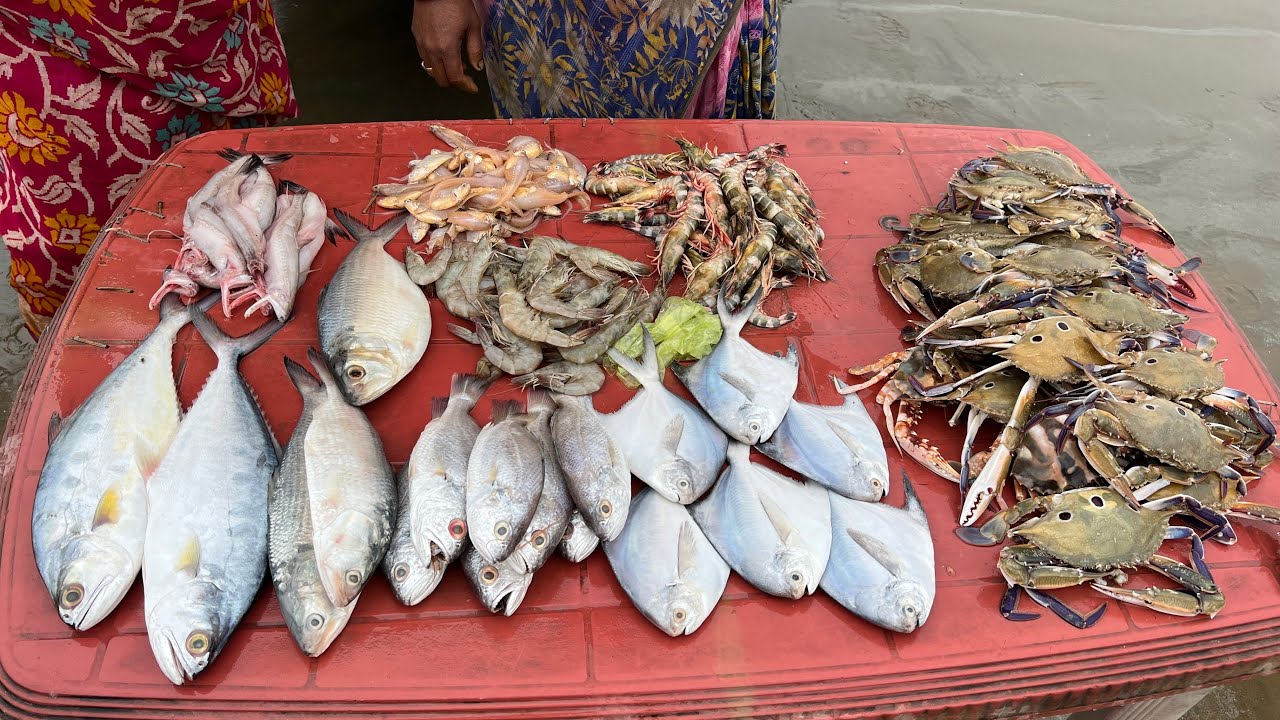 Prawns Fish Fry at Udaipur Sea Beach, New Digha | Indian Street Food