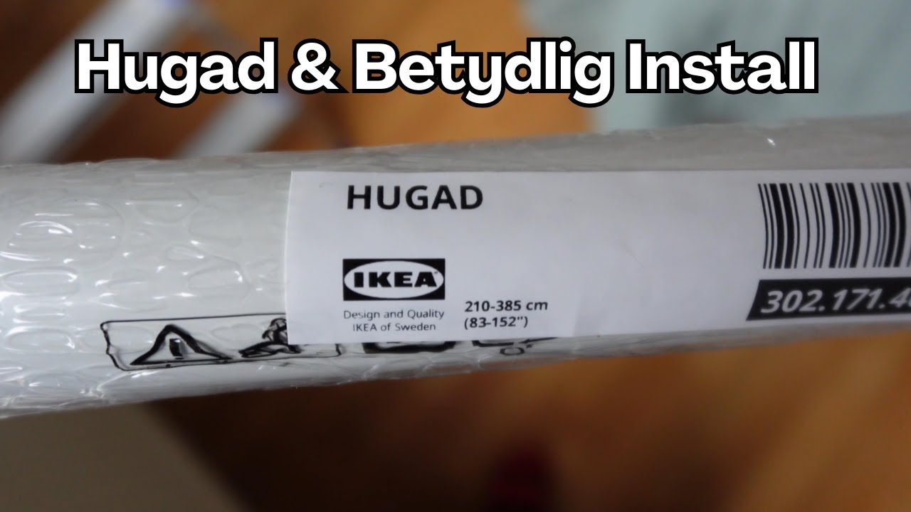 Hugad & Betydlig - Ikea curtain rod install.