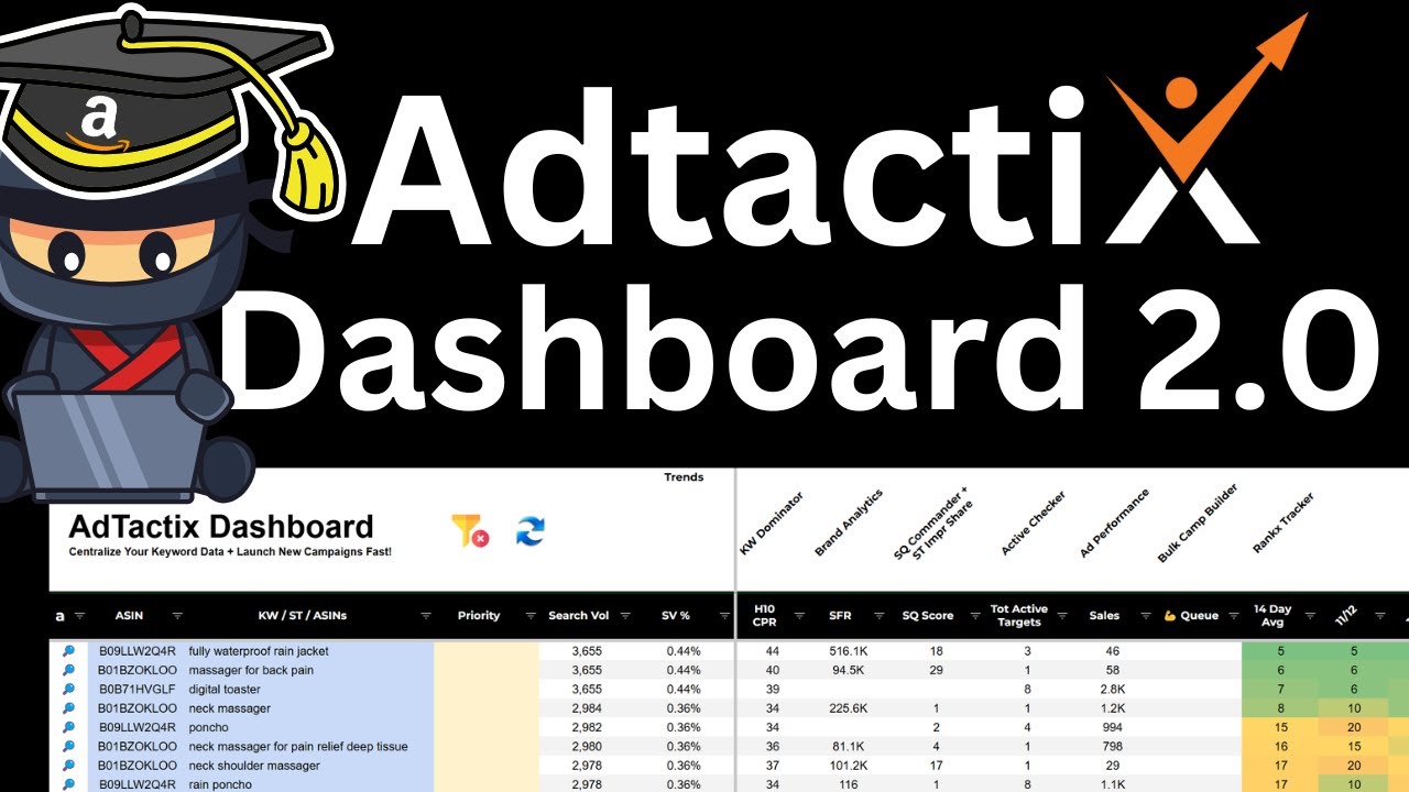 🚨 New Feature Alert! Adtactix Dashboard 2.0 - Keyword Harvesting Power Tool + Launch Campaigns Fast