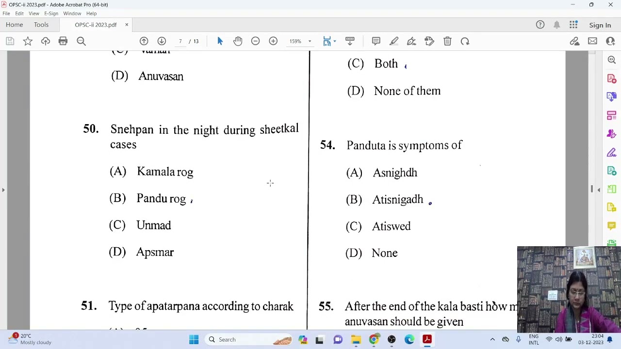 OPSC - 2023 (PAPER - 2) BY VAIDYA SANGHAMITRA DASH