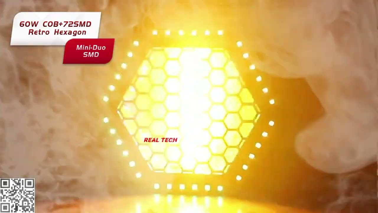 #stage #2023 #retro #professional #led  #hybrid 60W COB+72SMD Retro Hexagon Mini stage effect light